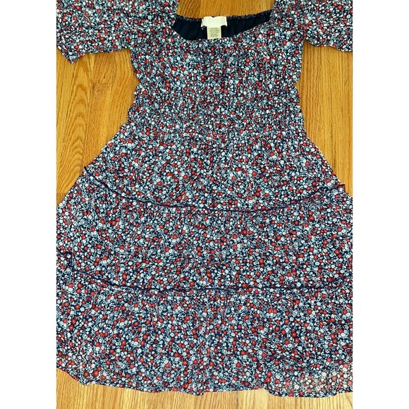 Altar'd State Floral Smocked Prairie Fit & Flare Mini Dress Women's Size Small - Picture 4 of 6